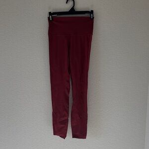 Lululemon Wunder Under 25” Burgundy High-Waisted Leggings